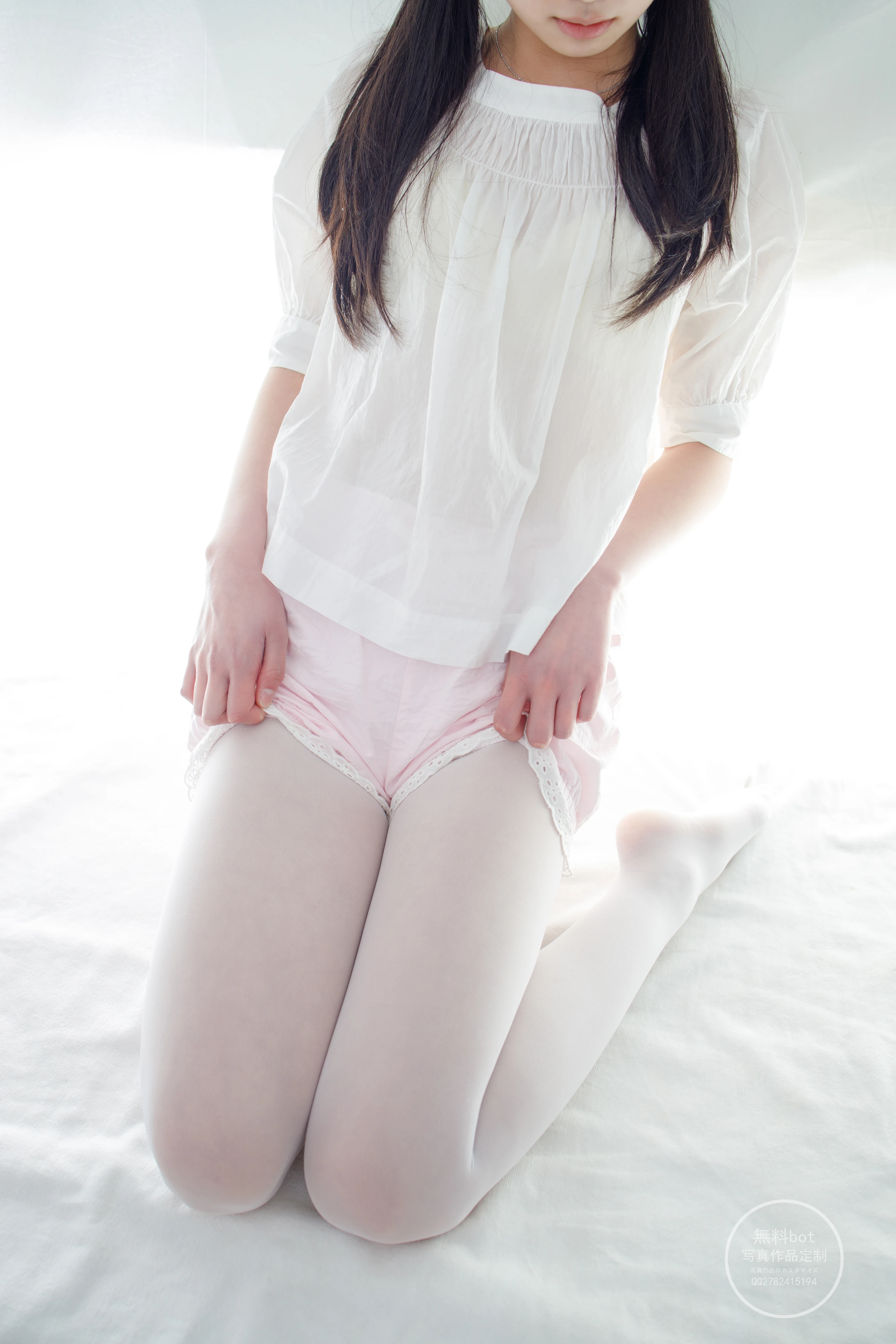 森萝财团 有料 NO.023 吸吸 小清新少女的私房白丝 [53P 1V]插图8